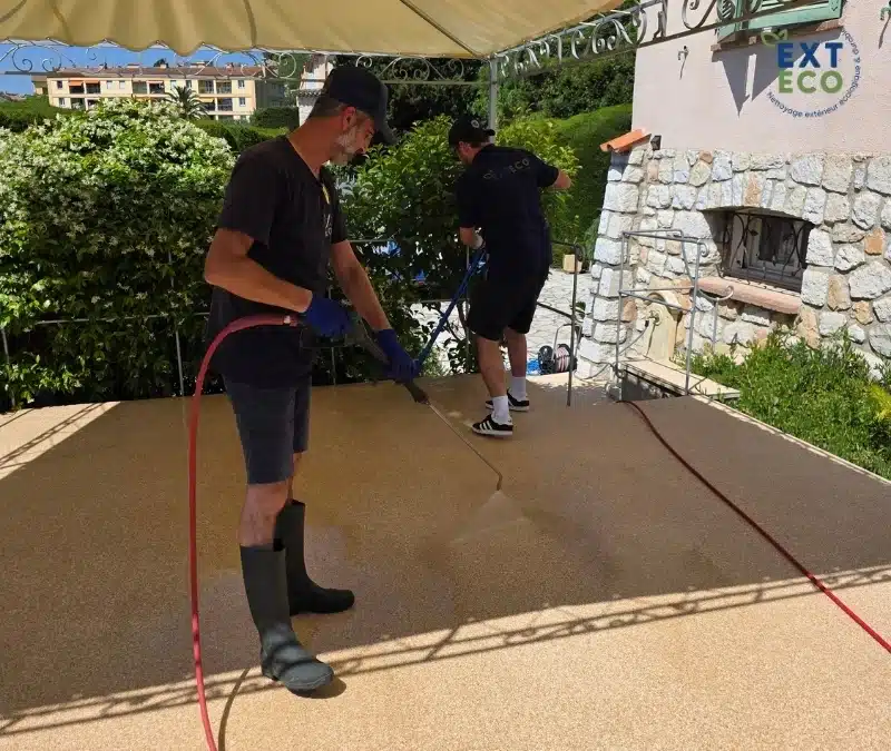 Nettoyage de terrasse à la vapeur