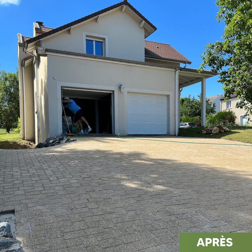 Nettoyage de terrasse en pavés - Epinal (88)